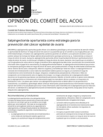 ACOG 774 Salpingectomia Profilactica para Cancer de Ovario - En.es