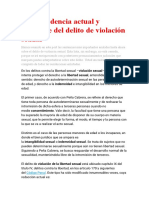 Jurisprudencia Actual y Relevante Del Delito de Violación Sexual