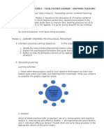 Module 2 - Learner-Centered Principles