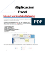 Multiplicación Excel