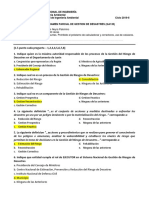 GA135 GESTION DE DESASTRES SOLUCIONARIO Examen Parcial 2019 - II