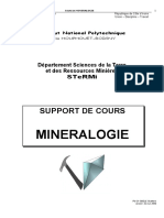 Cours de Mineralogie TSMG1