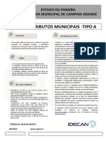 Idecan 2021 Prefeitura de Campina Grande PB Fiscal de Tributos Municipais Prova