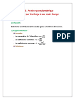 TP 2: Analyse Granulométrique Méthode Par Tamisage A Sec Après Lavage