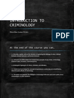 Introduction To Criminology