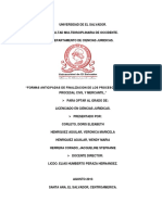 Finalizacion de Los Procesos Con El Codigo Procesal Civil y Mercantil