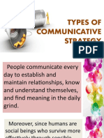 Types of Communicative Strategy