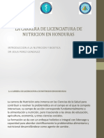 La Carrera de Licenciatura de Nutricion en Honduras