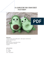 Avocado Amigurumi Crochet Pattern