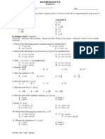 Q1W1 SUMMATIVE TEST 1 Math 9