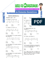 Ejercicios de Elementos Geométricos para Primero de Secundaria