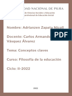 Filosofía de La Educación