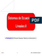 Sistemas Ecuaciones Lineales II