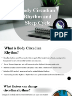 Body Circadian Rhythm and Sleep Cycle