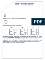 1° Folha Dos Verbos Das Conjugação