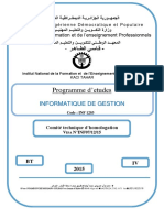 Programme Detudes Technicien Inf de Gestion