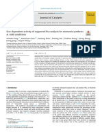 Journal of Catalysis (2022) - Size-Dependent Activity of Supported Ru Catalysts For Ammonia Synthesis at Mild Conditions