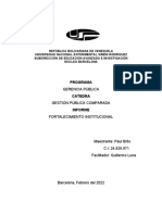 Informe Fortalecimiento Institucional