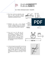 Lista Exercicios Tensoes e Flexao 31mai11