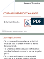 Cost Volume Profit Analysis