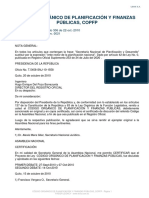 Código Orgánico de Planificación y Finanzas Copfp