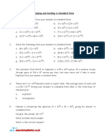 Multiplying and Dividing in Standard Form