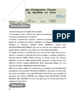 Etude Du Projet D'intégration Fiscale Des Groupes de Société en Zone CEMAC