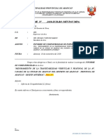 Informe #-2018-Ecr-Ro /Mtvpav/Mpa.: Municipalidad Provincial de Abancay