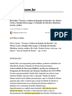 Resenha: "Teoria e Crítica Do Estado de Direito" In: Pietro Costa e Danilo Zolo (Orgs.) - O Estado de Direito: História, Teoria, Crítica