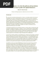 El Saldo Salinista y La Crisis Del Gobierno Del Presidente Zedillo