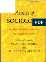 Aspects of Sociology - Frankfurt Institute For Social Research