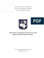 Plan de Investigacion - Lavado de Dinero en Guatemala