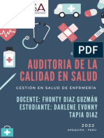 PRÁCTICA N°9 AUDITORIA DE LA CALIDAD EN SALUD - TAPIA DIAZ Darlene