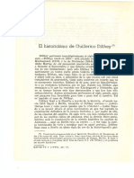 Colomer, Eusebio. El Historicismo de Dilthey