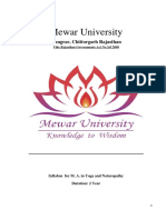 M.A. in Yoga and Naturopathy, Regulation, Course Structure and Syllabus Details