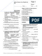 Focus 2 2ed Cumulative Test 1 Units1-2 GroupA