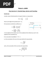 Class 08 - Potential Steps, Barriers and Tunneling