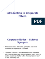 CE Lecture 1 - Introduction To Corporate Ethics