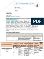 PROYECTO DE APRENDIZAJE Junio