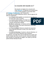 Génesis o La Creación Del Mundo en 7 Días