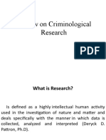 Review On Criminological Research