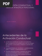 5) Activación Conductual y Terapia Analítica Funcional