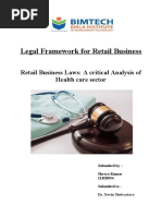 21RM954 - Legal Framework For Retail Business