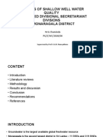 Analysis of Shallow Well Water Quality