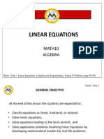 Week 1 - 2 Linear Equations