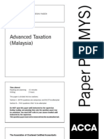 Advanced Taxation (Malaysia) : Professional Pilot Paper - Options Module