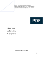 Guia para La Elaboracion de Proyectos