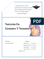 Nutrición en Gestantes y Neonatos