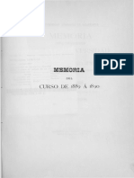 Memoria Universidad de Salamanca Año 1889-1890