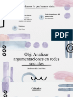 Analizar Argumentaciones en Comunidades Digitales